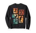 50Th Birthday Soccer Player Football 50 Sweatshirt - Trendy Graphic Unisex