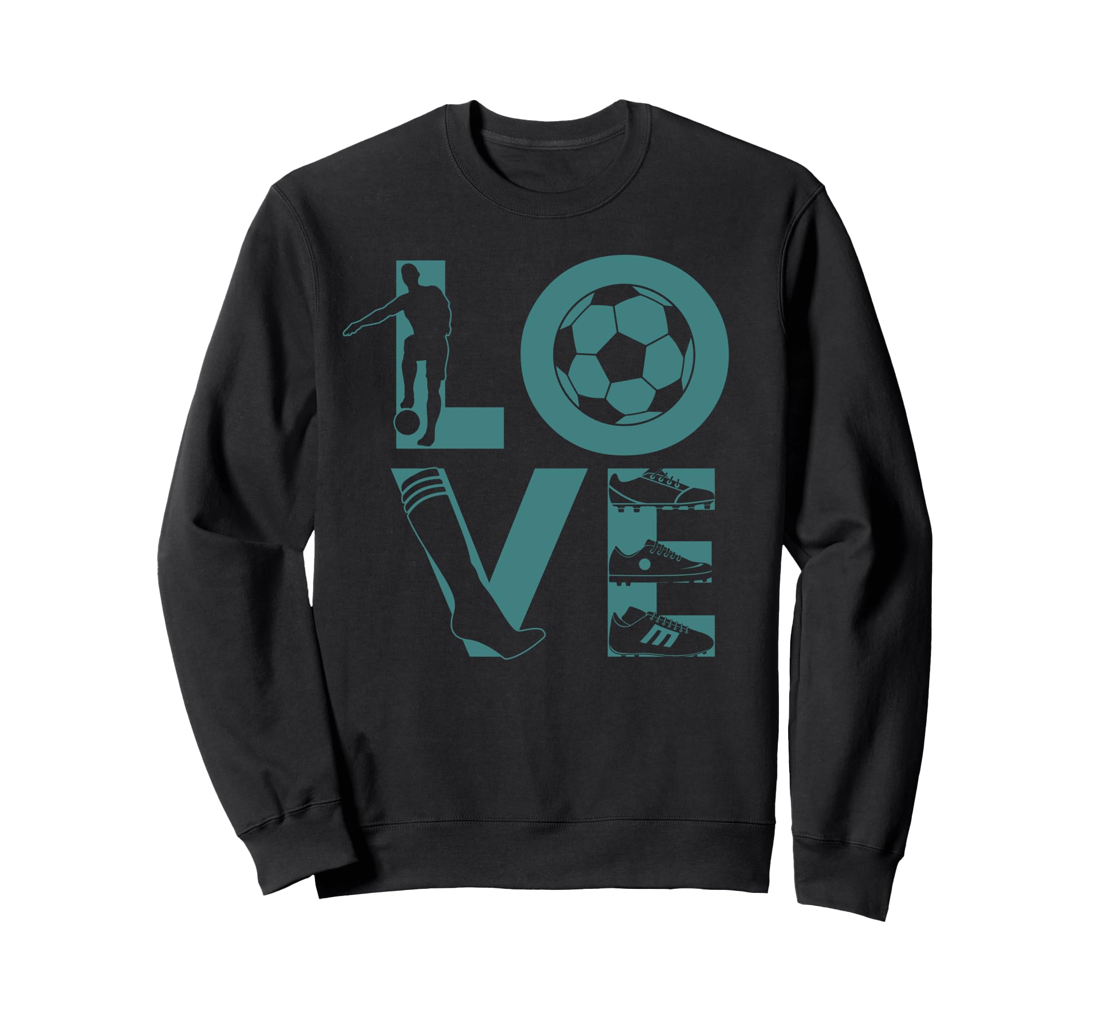 Soccer Love Gift Football Player Sweatshirt - Trendy Graphic Men Women