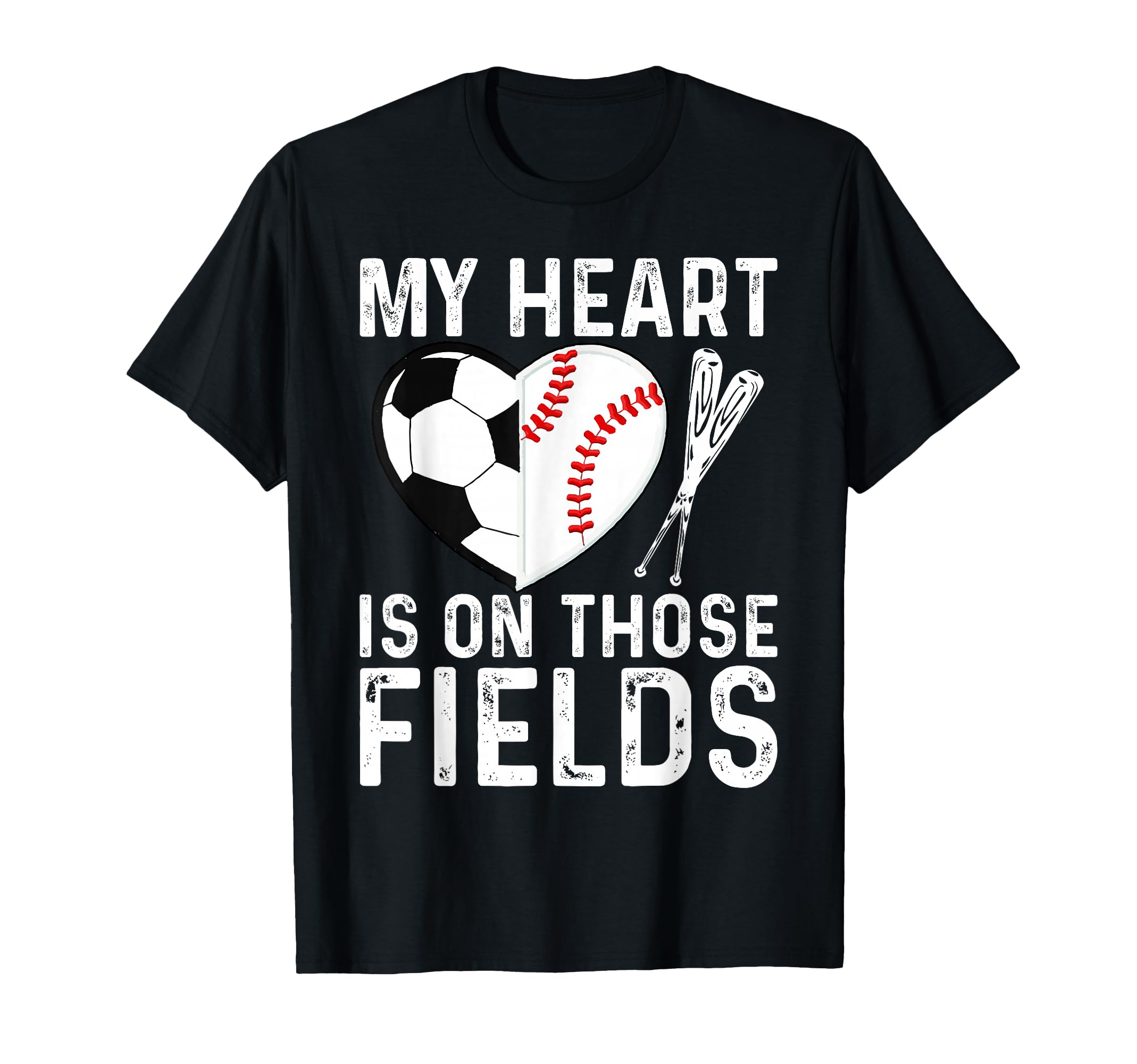 My Heart Is Those Fields Funny T-Shirt - Minimalist Print for Adults