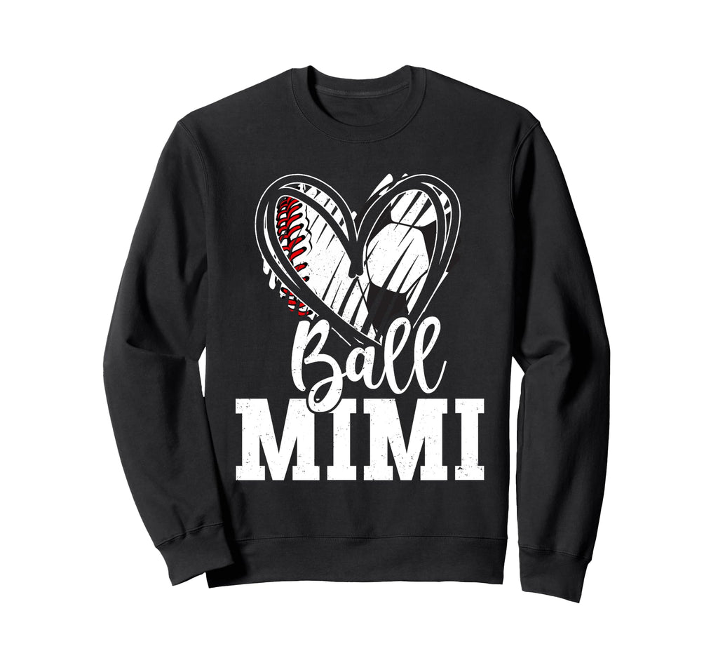 Ball Grandma Heart Baseball Soccer Ball Hoodie - Graphic Print Unisex