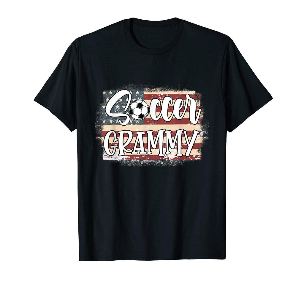 American Flag Soccer Grammy T-Shirt - Casual Everyday Wear Unisex