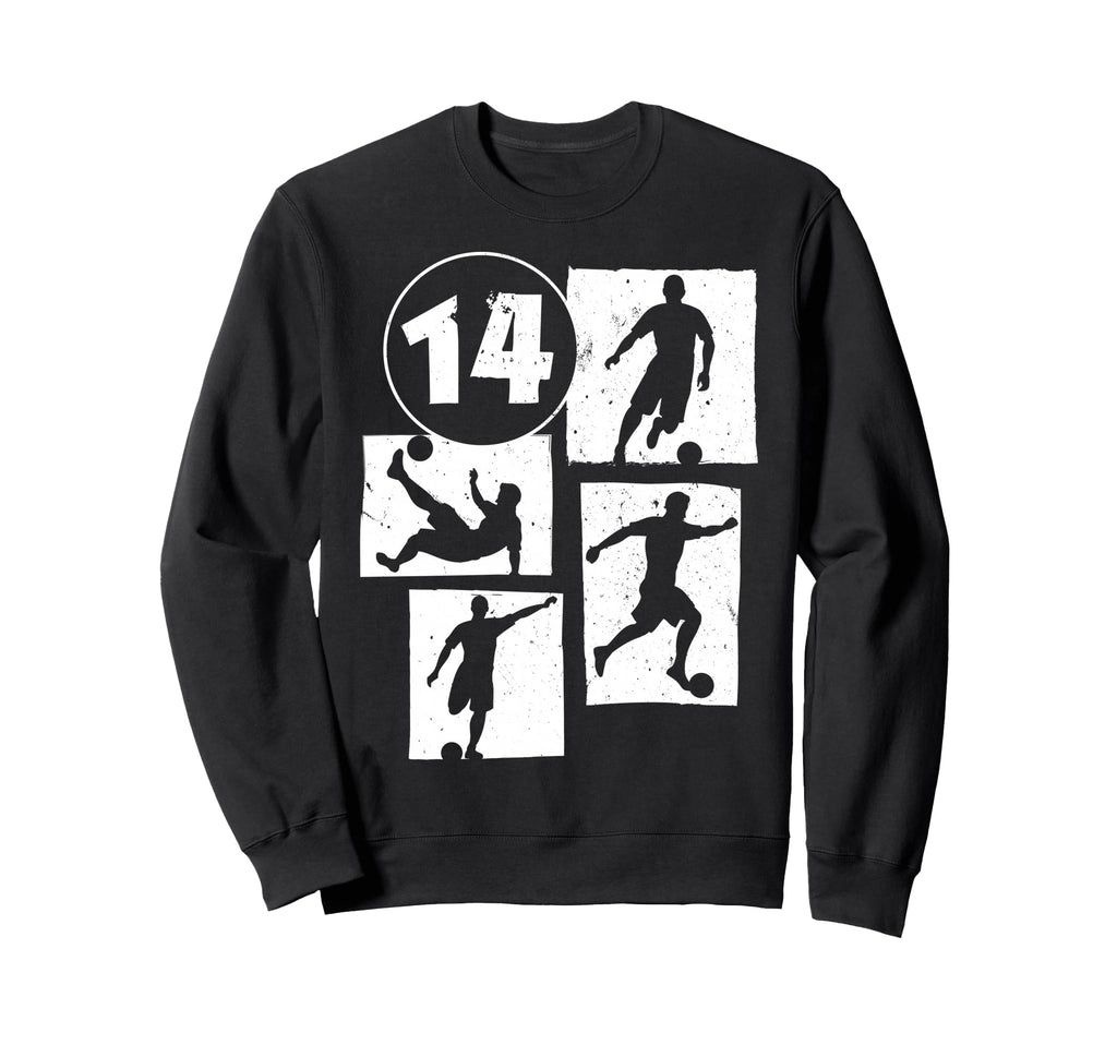 14Th Birthday Soccer Player Football Sweatshirt - Graphic Print for Adults