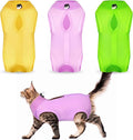 Nuanchu 3 Pieces Cat Recovery Suit Kitten Recovery Suit E-Collar Alternative for Cats and Dogs Abdominal Skin Anti Licking Pajama Clothes Sets(Simple Pattern,Large)