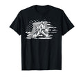 Ice Hockey Goalie American Flag T-Shirt - Fun Novelty Design Men Women