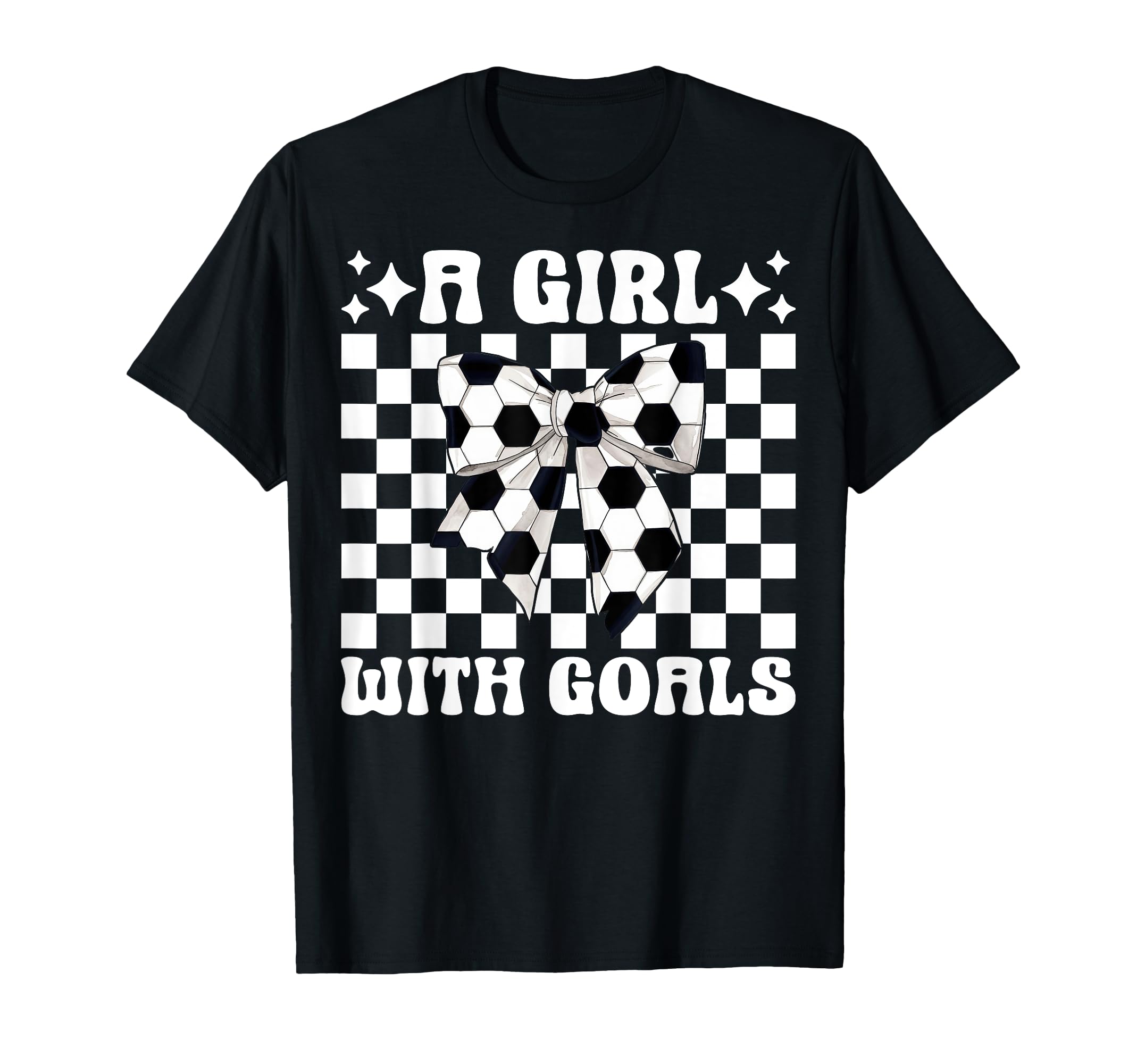 Soccer Coquette Bow Goals T-Shirt - Aesthetic Graphic Unisex