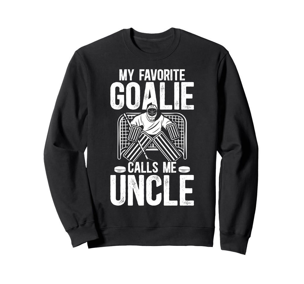 Proud Ice Hockey Goalie Uncle Hockey Sweatshirt - Streetwear Style Unisex