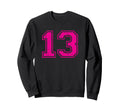 Number 13 Varsity Distressed Sweatshirt - Custom Art Print for Adults
