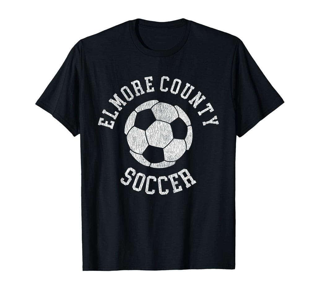 Elmore County Soccer Distressed T-Shirt - Casual Everyday Wear for Adults