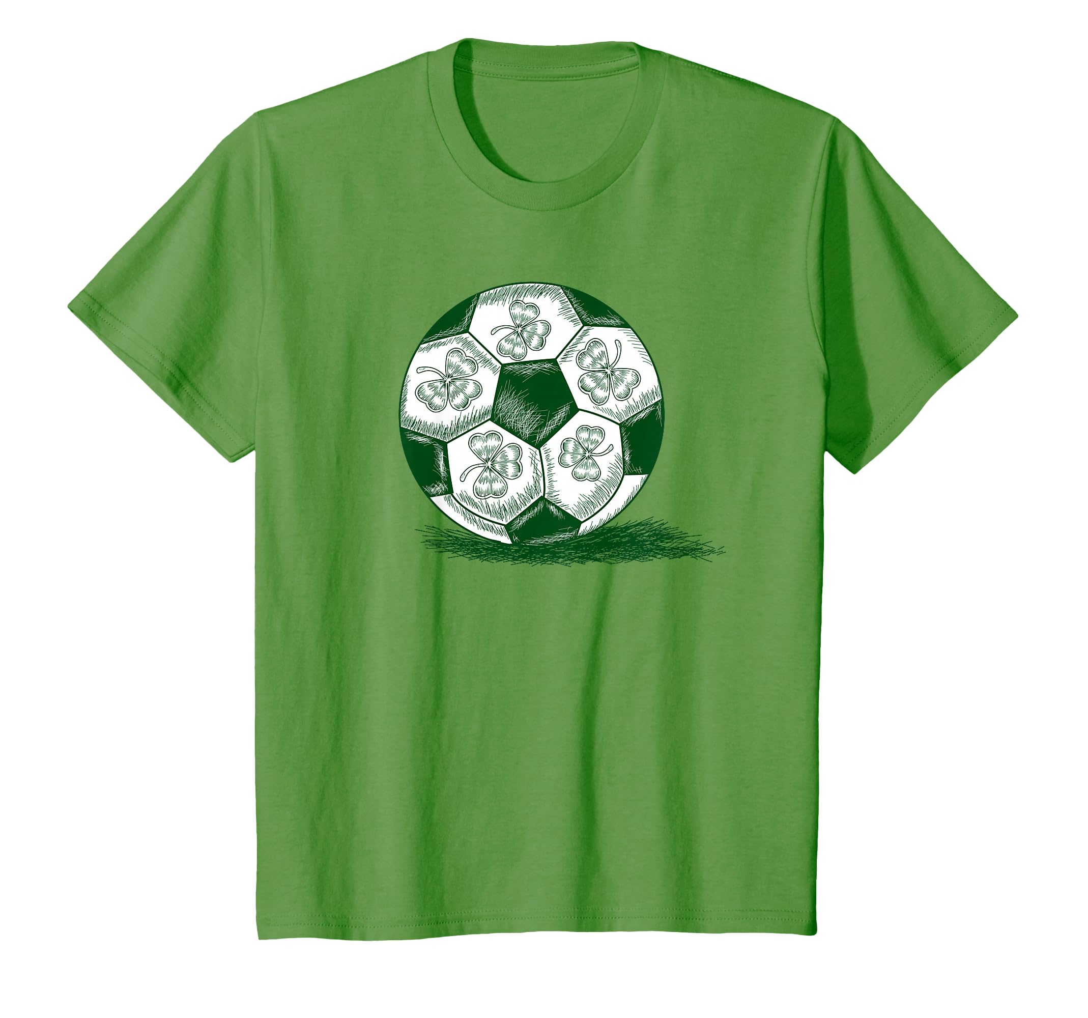 Soccer Shamrock St Patricks Day Irish T-Shirt - Fun Novelty Design Unisex