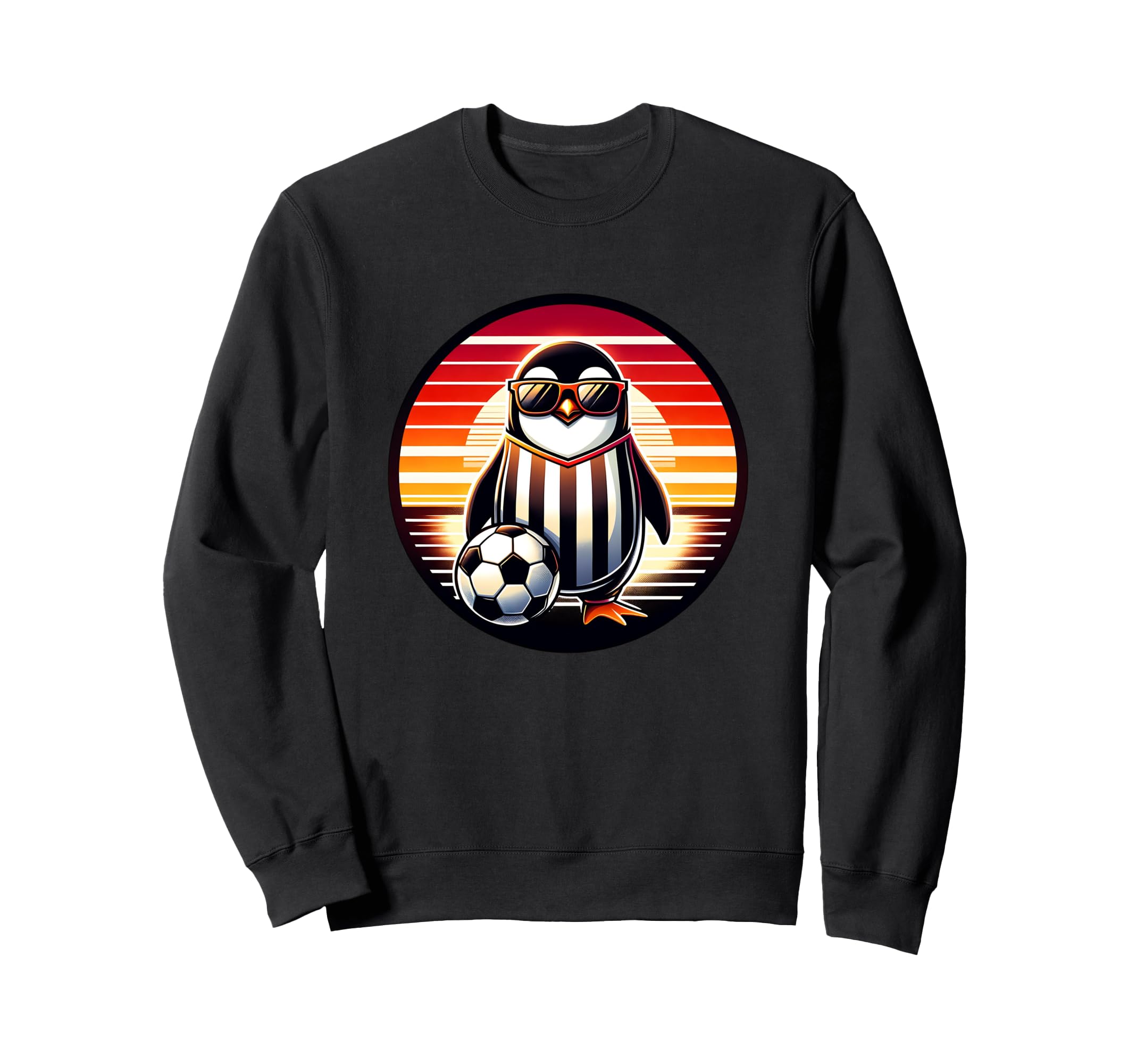 Penguin Lover Soccer Player Sweatshirt - Fun Novelty Design for Adults