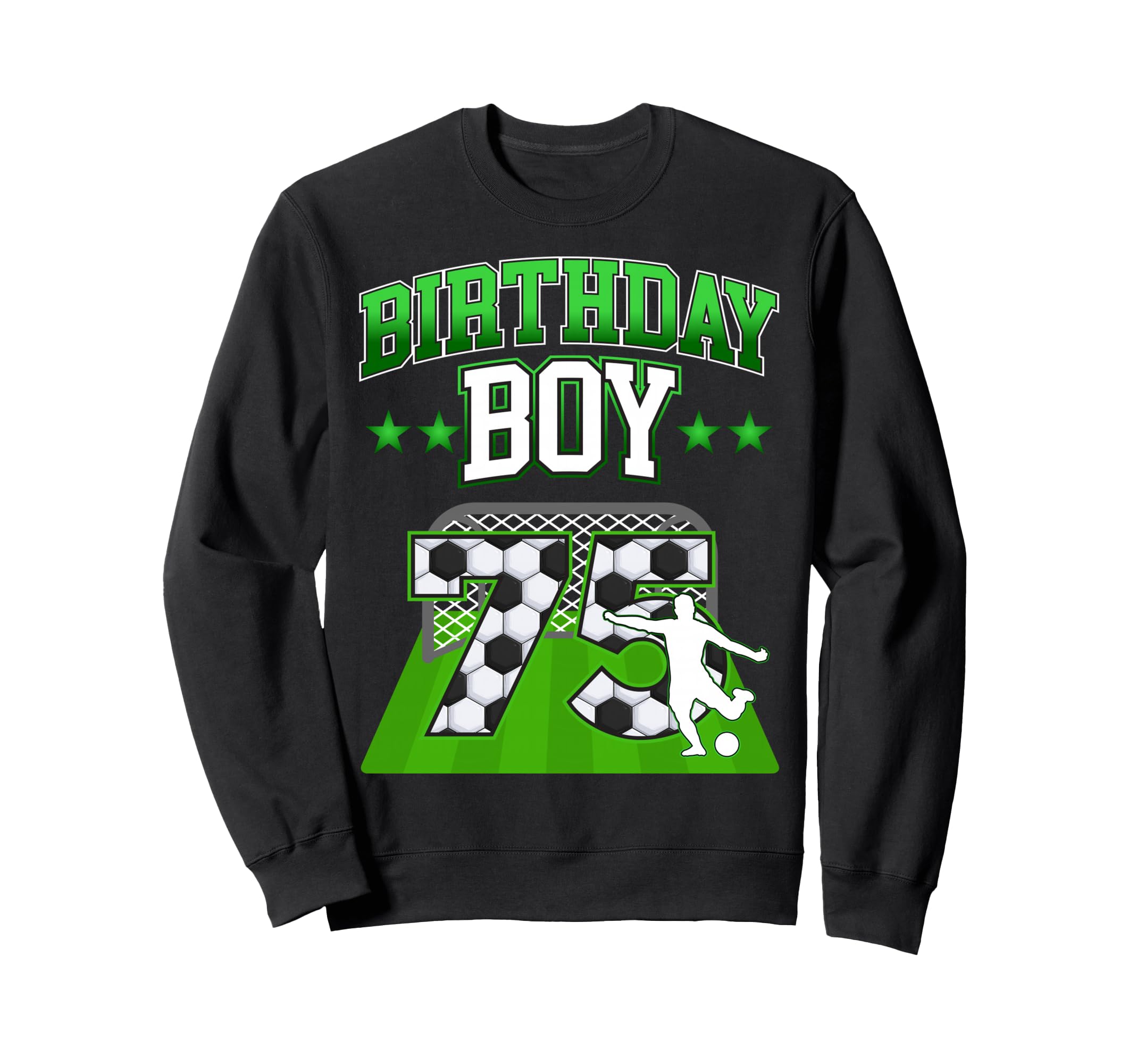 Soccer Themed Birthday Outfit 75 Sweatshirt - Minimalist Print Men Women