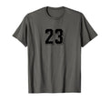Number 23 80S 90S Soccer Team T-Shirt - Fun Novelty Design Men Women