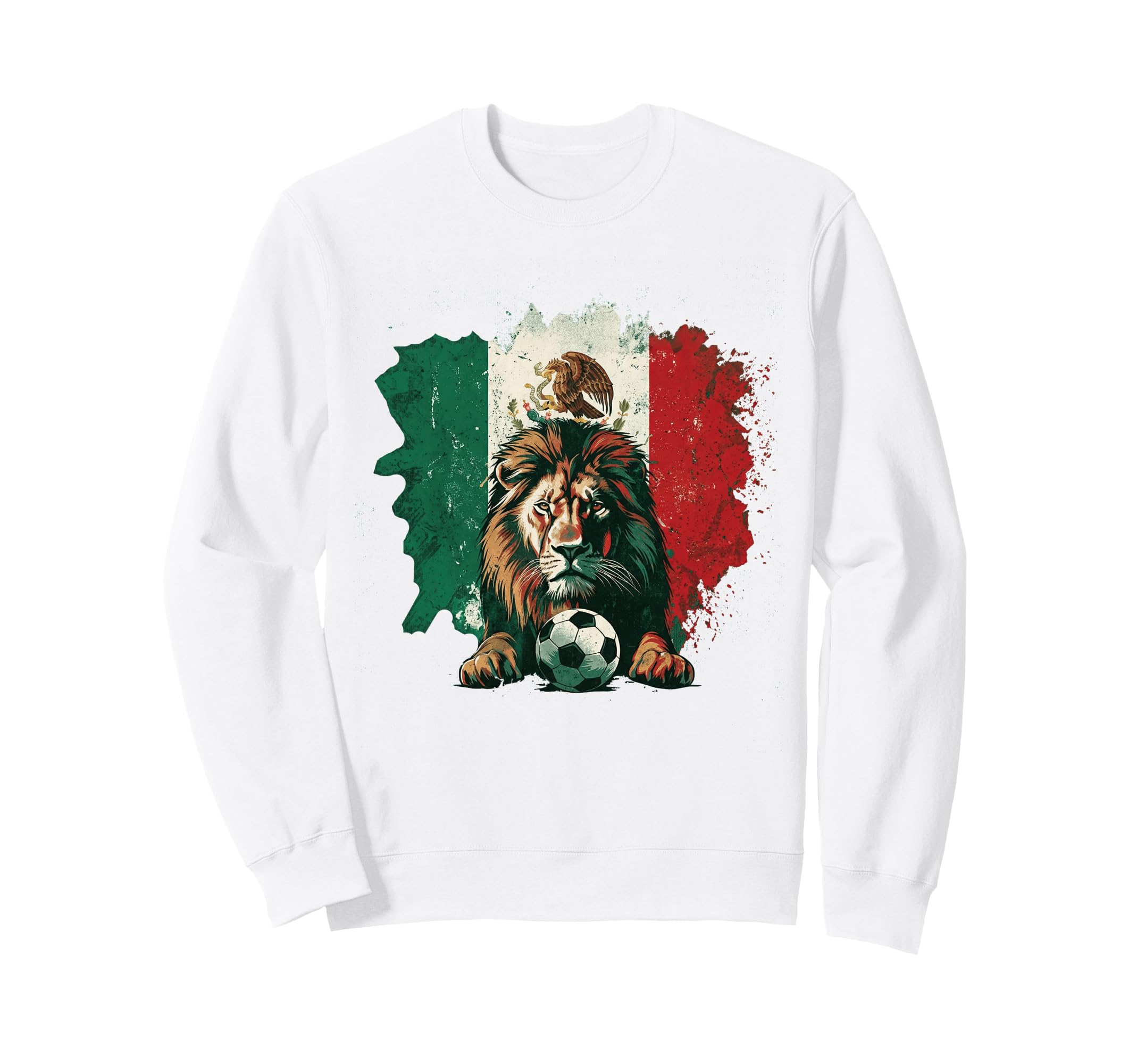 Mexico Flag Mexican Hispanic Sweatshirt - Casual Everyday Wear for Adults