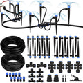Breeze Touch 230ft Quick-Connect Drip Irrigation System, Automatic Garden Watering System with 1/2" & 1/4" Fast-Lock Tubing - Adjustable Nozzles & Sprinklers for Garden,Greenhouse, Lawn,Potted Plants