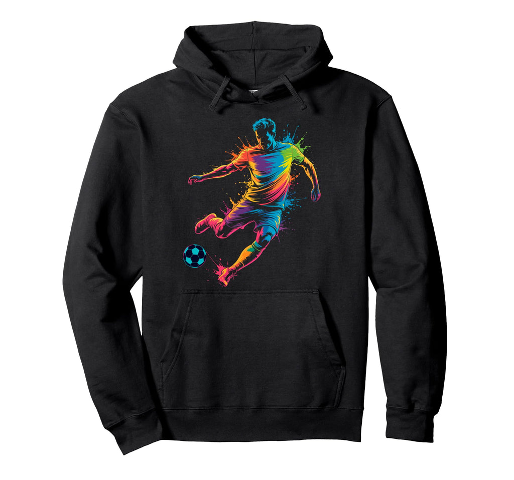 Colorful Funny Soccer Player Fan Game Hoodie - Custom Art Print Men Women