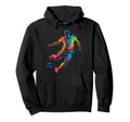 Colorful Funny Soccer Player Fan Game Hoodie - Custom Art Print Men Women