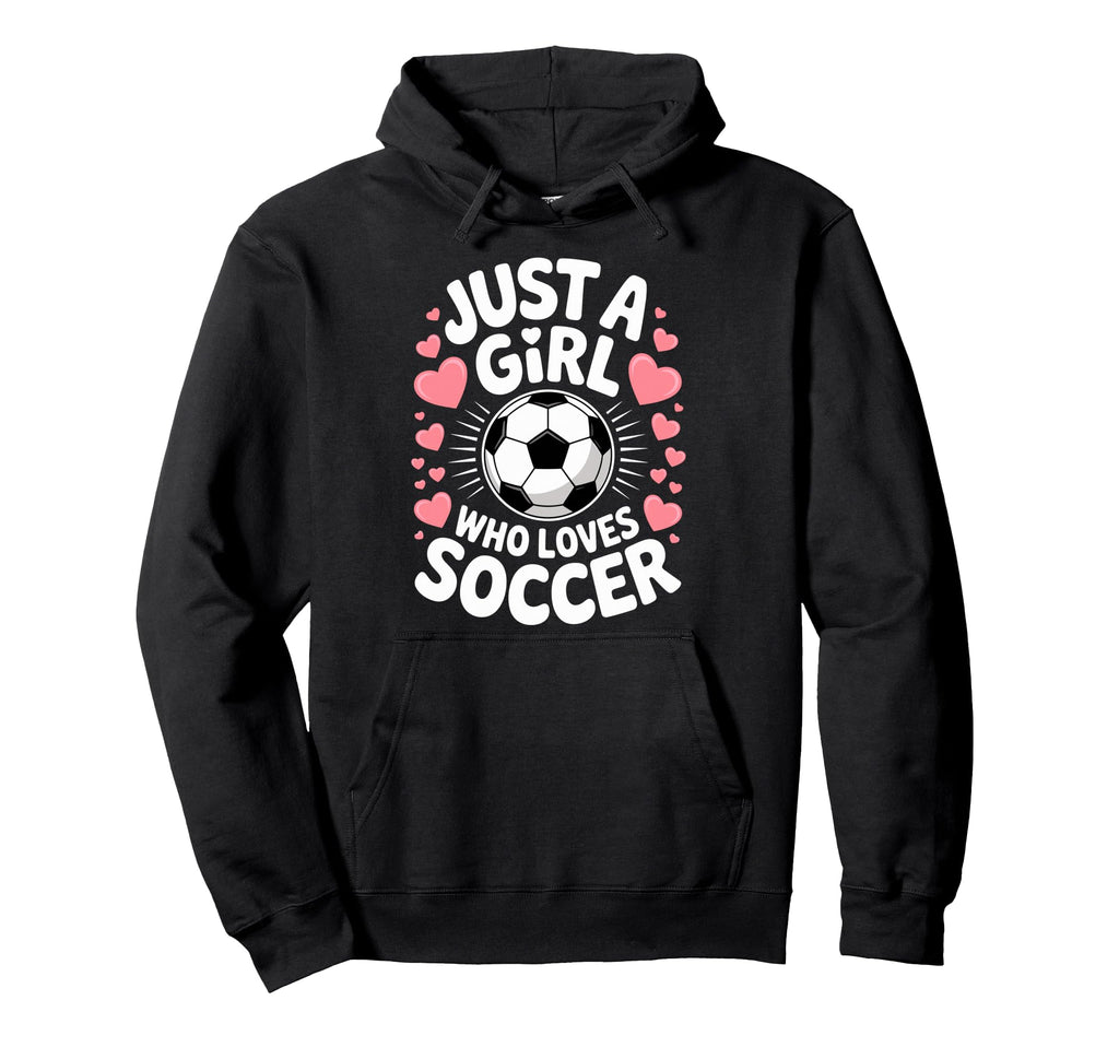 Just Who Loves Soccer Football Player Hoodie - Minimalist Print Unisex