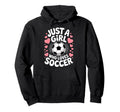 Just Who Loves Soccer Football Player Hoodie - Minimalist Print Unisex