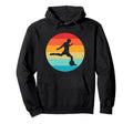 Soccer Player Silhouette Sunset 80S Hoodie - Trendy Graphic Unisex