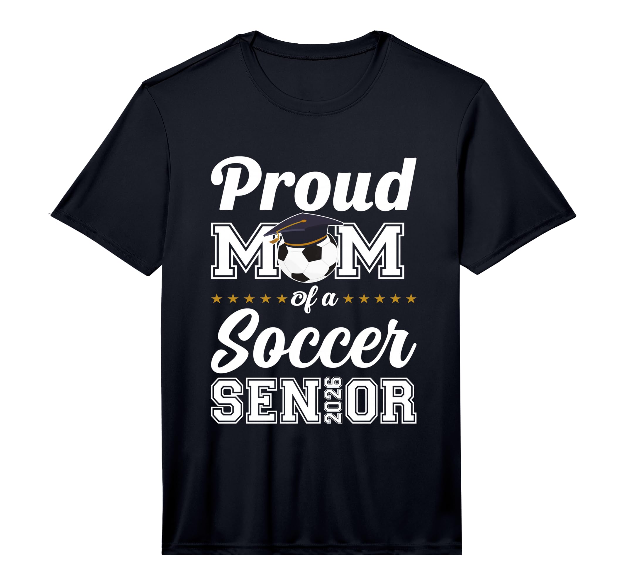 Mens Senior Mom Class 2026 Soccer T-Shirt - Fun Novelty Design for Adults