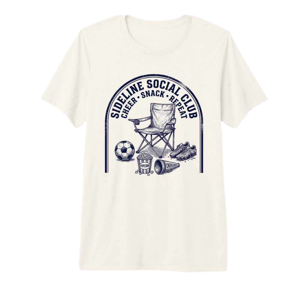 Sideline Social Club Cheer Snack Repeat T-Shirt - Graphic Print Unisex
