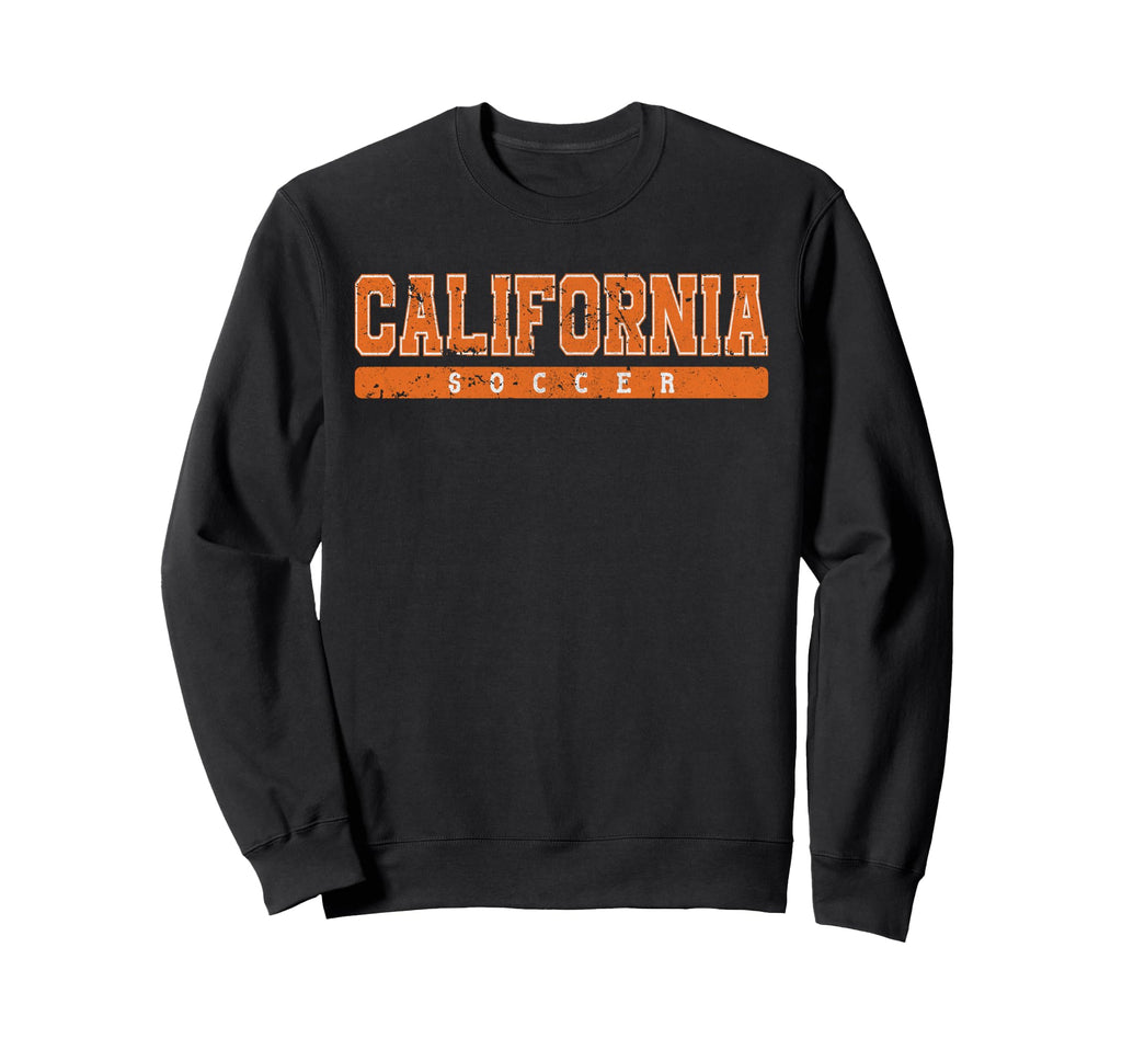 California Soccer Orange Text Sweatshirt - Streetwear Style Men Women