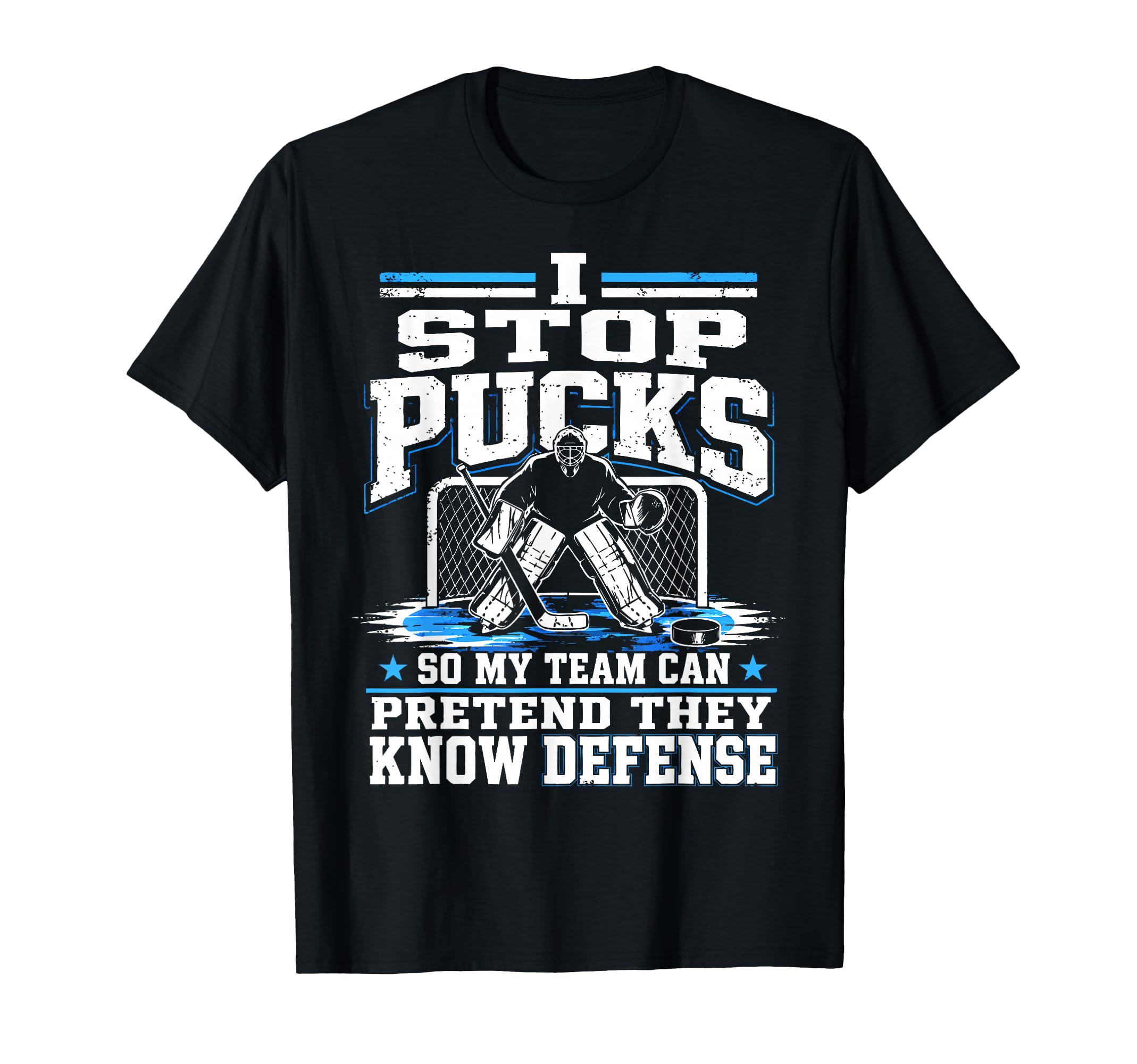 Ice Hockey Goalkeeper Defense Goalie T-Shirt - Trendy Graphic for Adults