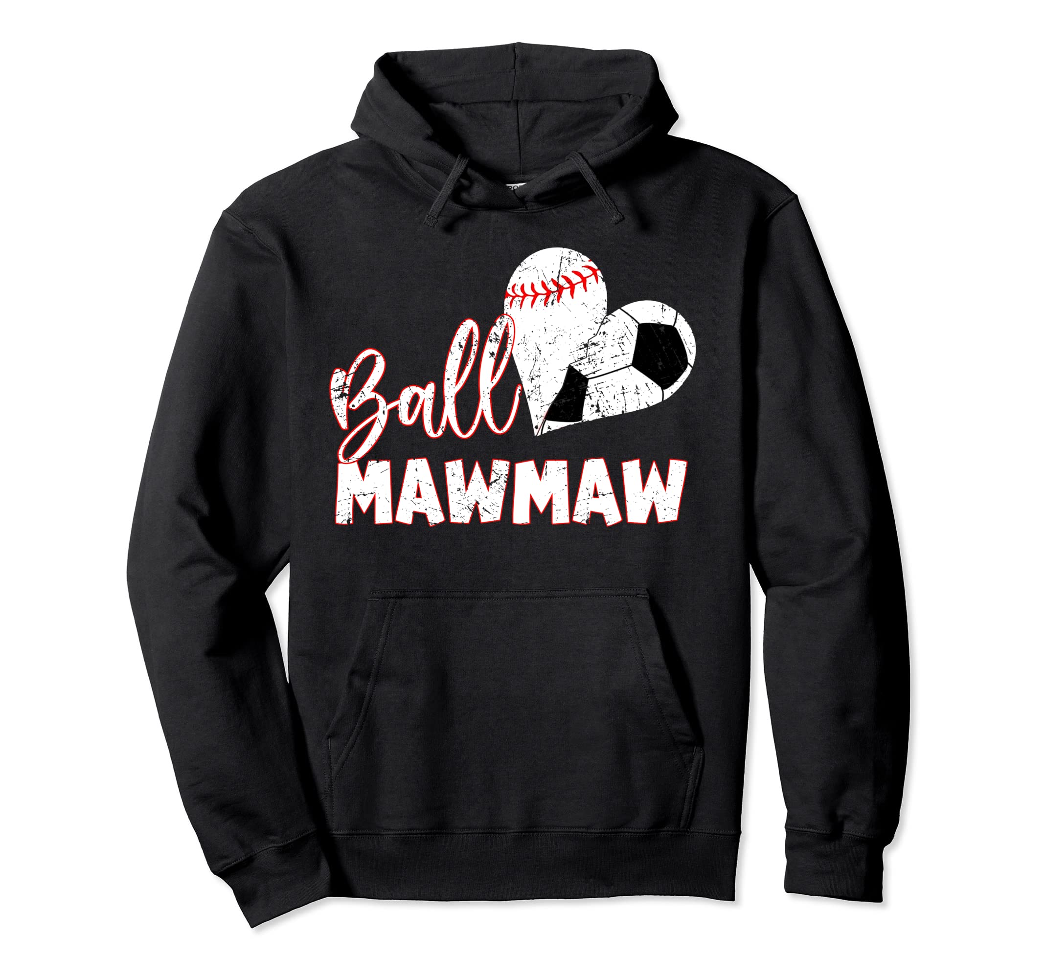 Funny Ball Mawmaw Baseball Soccer Hoodie - Aesthetic Graphic for Adults