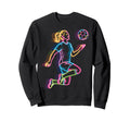 Colorful Funny Soccer Fan Dad Sweatshirt - Casual Everyday Wear for Adults