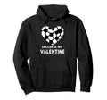 Soccer Is My Valentine Soccer Heart Hoodie - Trendy Graphic for Adults