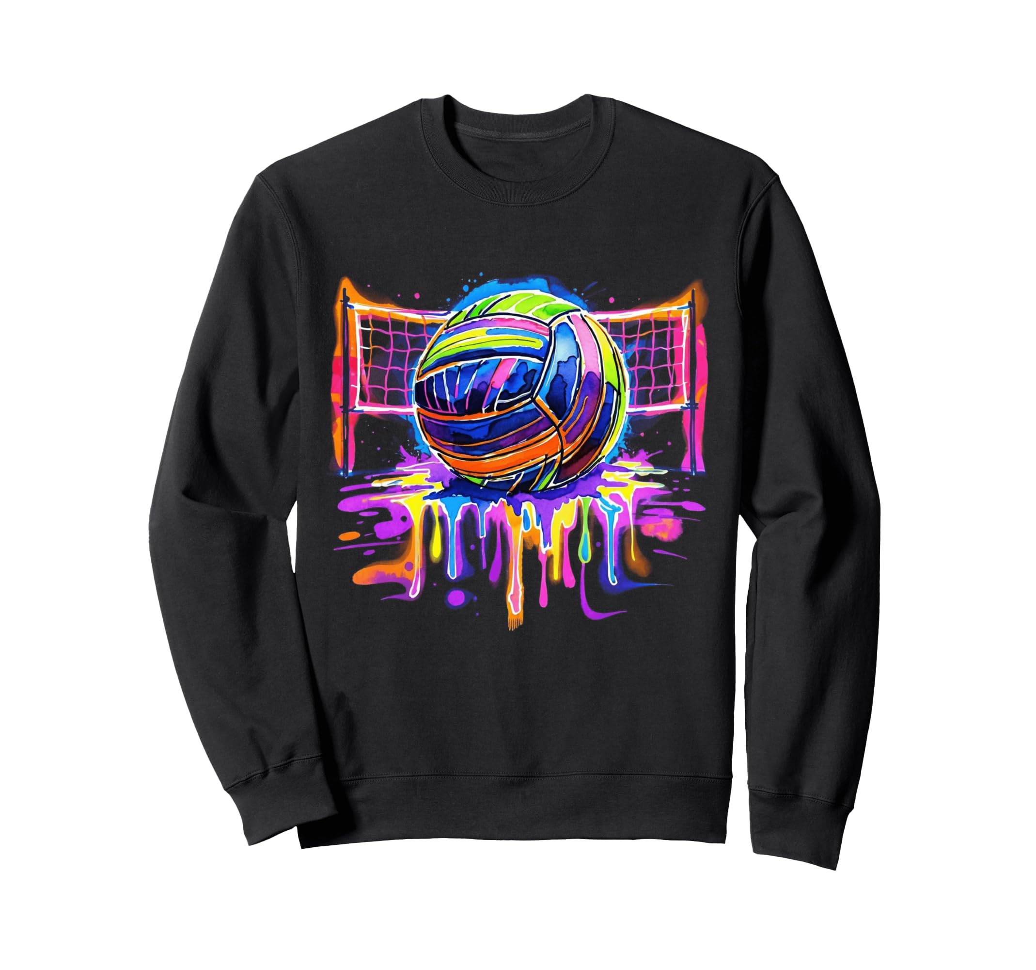 Volleyball Drip Game Day Sports Sweatshirt - Minimalist Print Unisex