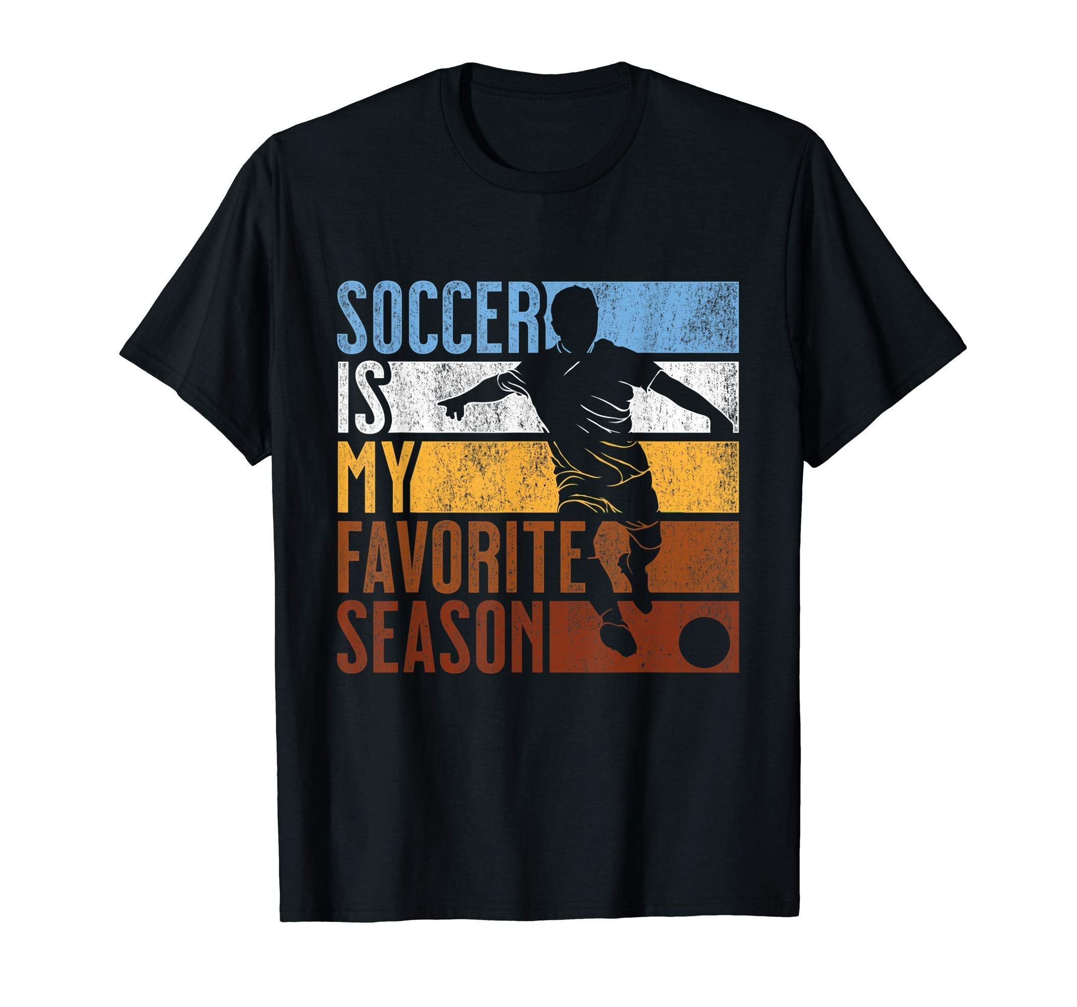 Distressed Soccer Is My Favorite Season T-Shirt - Trendy Graphic Unisex