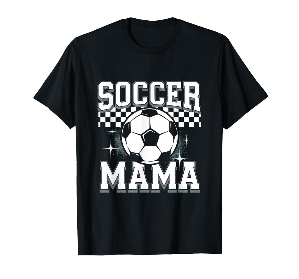 Soccer Mama Sport Checkered Soccer Mama T-Shirt - Unique Graphic for Adults