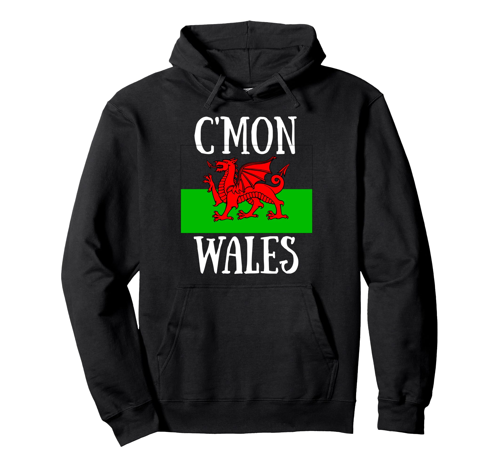 Wales Cymru Flag Love Soccer Hoodie - Fun Novelty Design for Adults