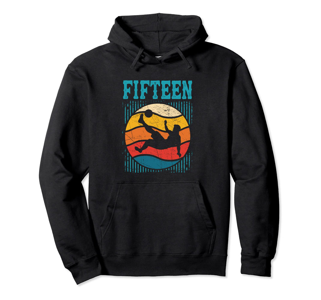 15Th Birthday Soccer 15 Years Old Hoodie - Novelty Apparel for Adults