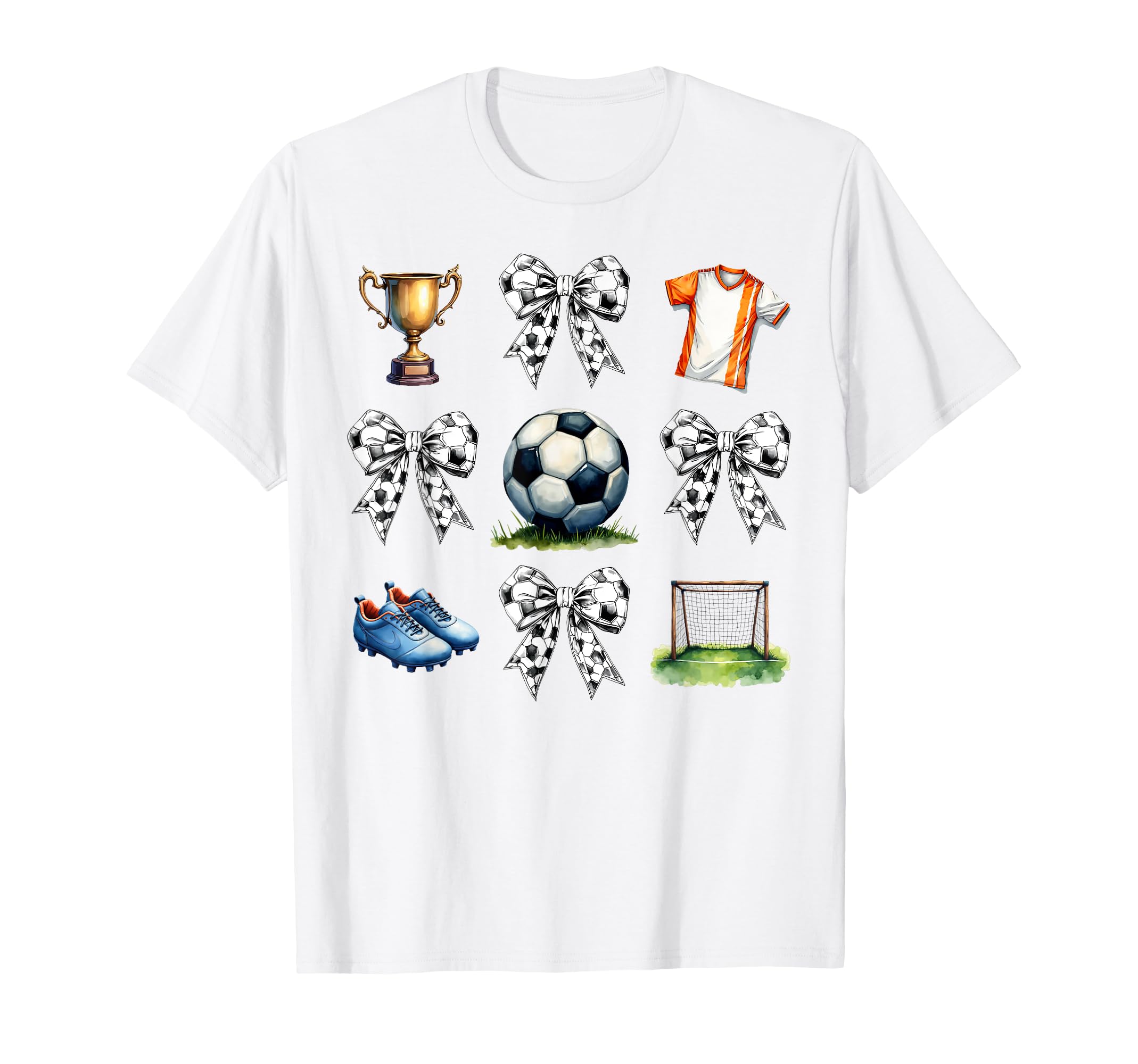 Coquette Bow Soccer Game Days Soccer T-Shirt - Minimalist Print Men Women