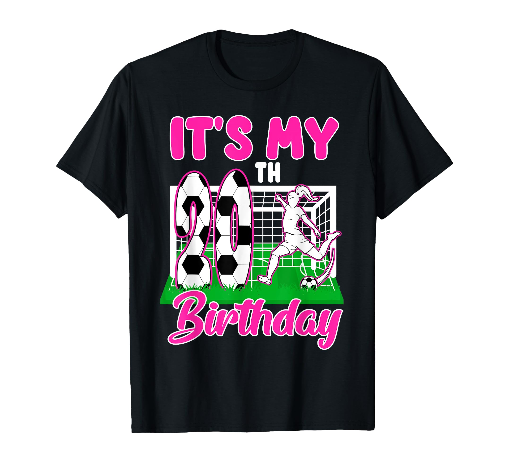 Its My 20Th Birthday Soccer Themed T-Shirt - Fun Novelty Design for Adults