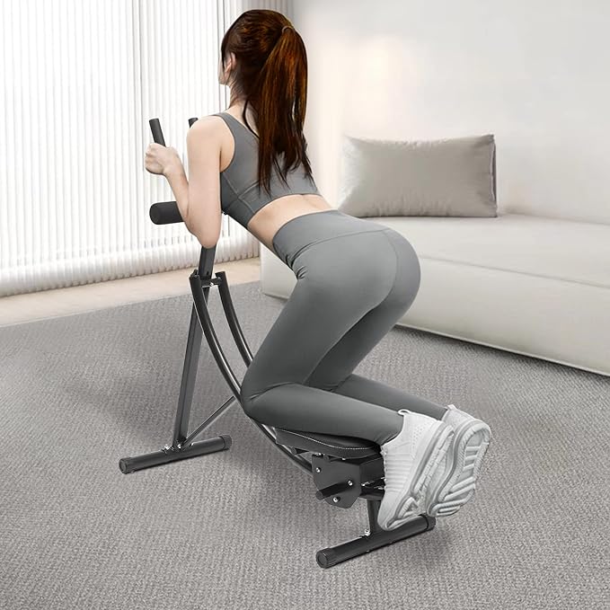 Heavy-Duty Adjustable Roman Chair, 330lbs Weight Capacity Hyperextension Bench with 5 Angles & 8 Positions, Foldable Core Workout Equipment for Abs, Glutes, Back, Home Gym Equipment