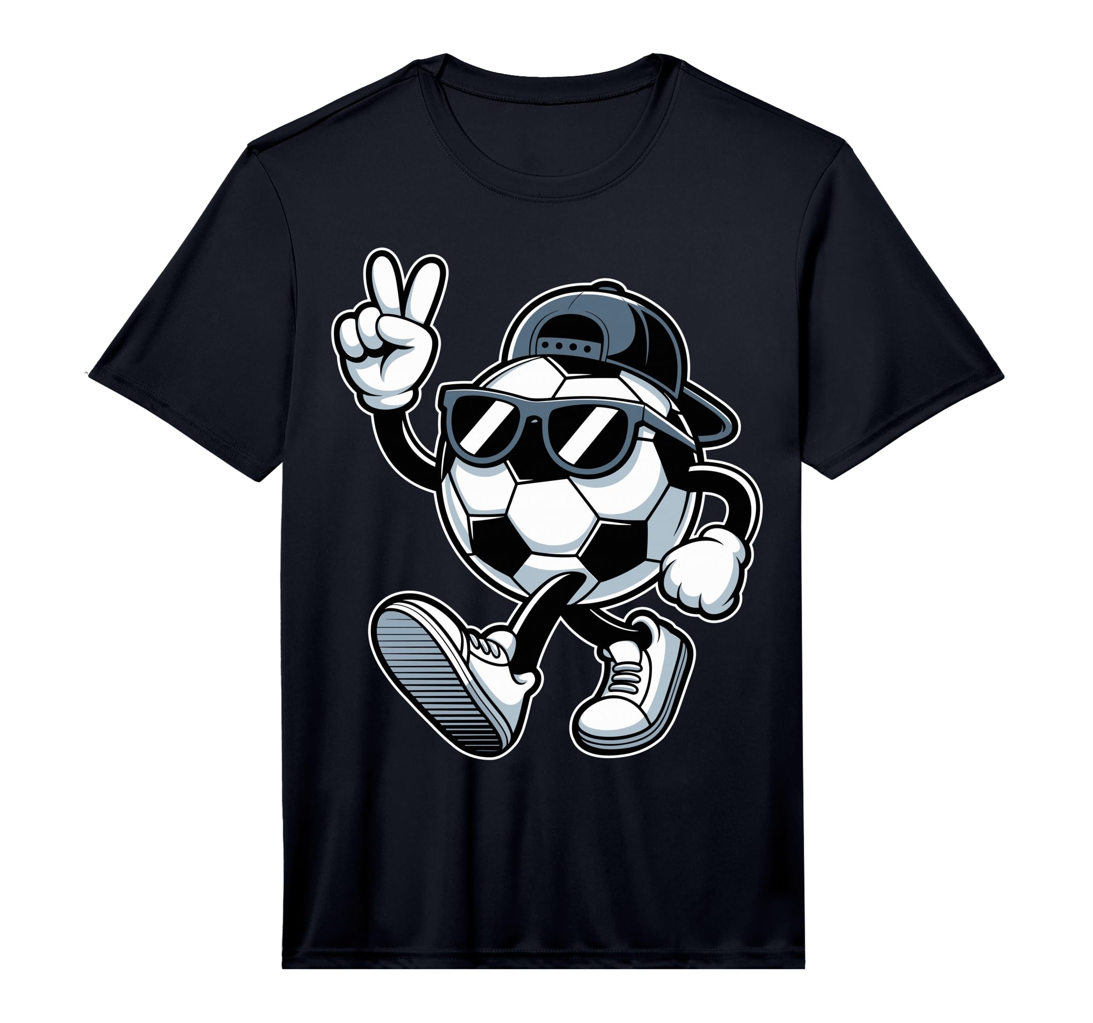 Soccer Ball Sunglasses Funny Soccer T-Shirt - Custom Art Print for Adults