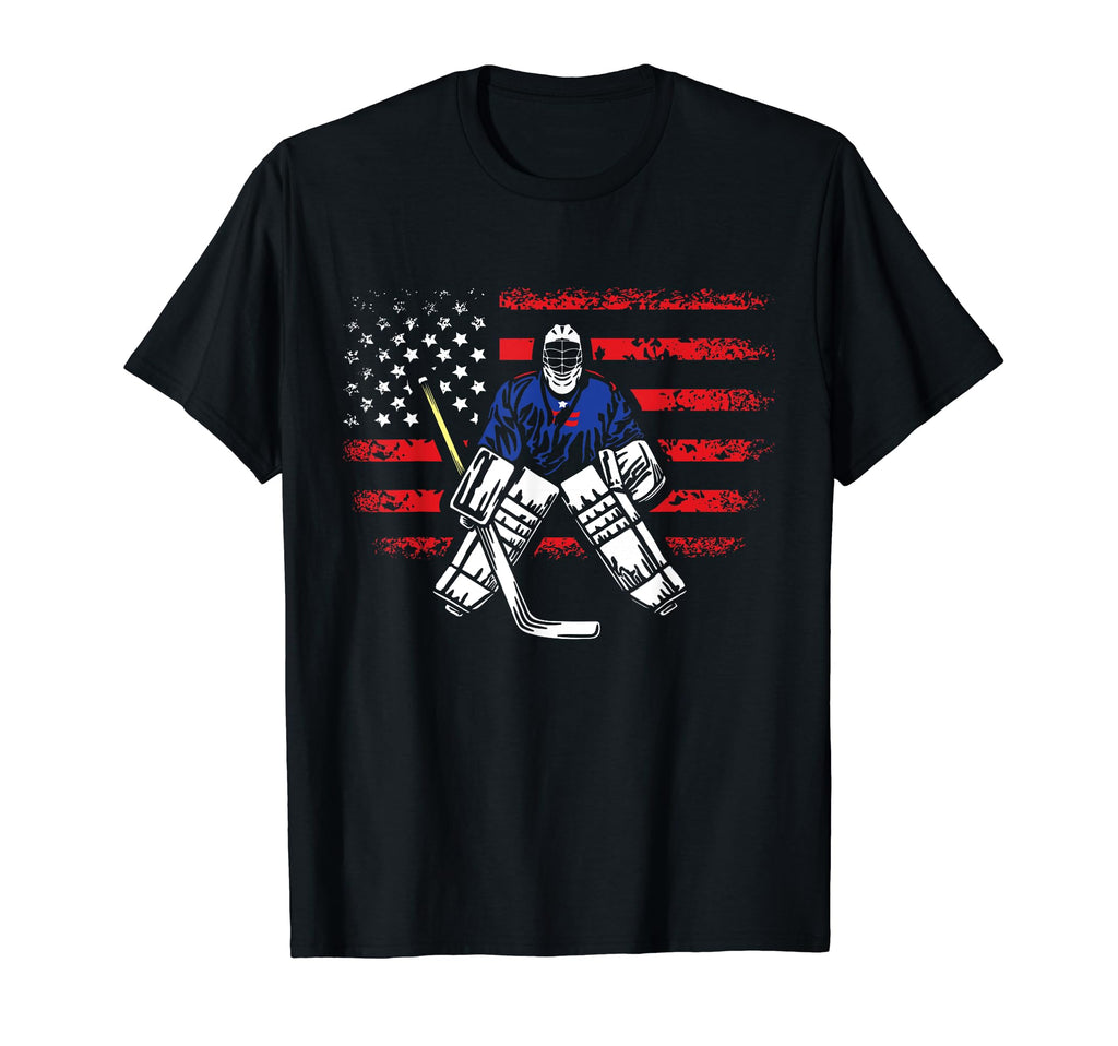 American Ice Hockey Athlete Winter T-Shirt - Unique Graphic Men Women