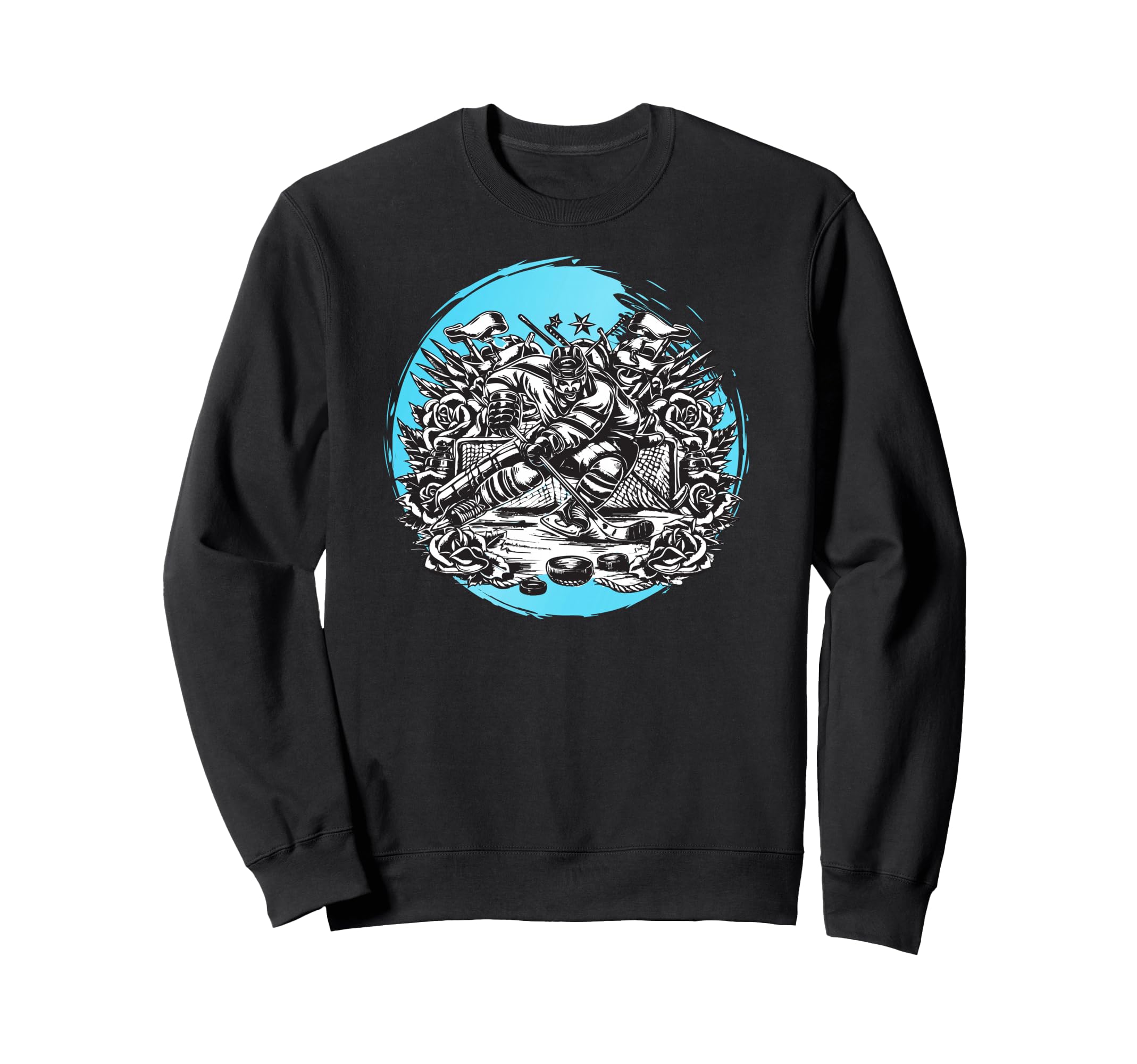 Ice Hockey Tattoo Goalkeeper Hockey Sweatshirt - Trendy Graphic Men Women