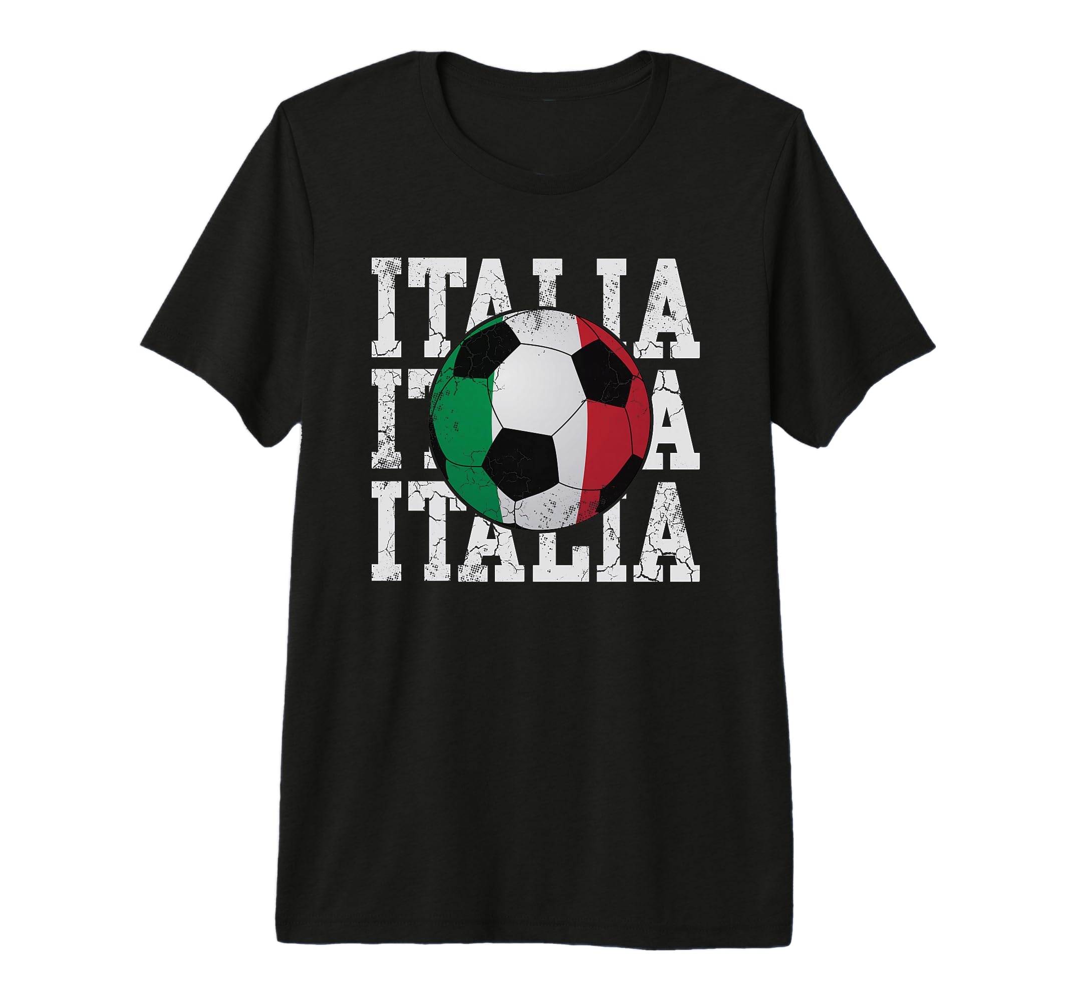 Italia Flag Soccer Ball Italian T-Shirt - Aesthetic Graphic Men Women