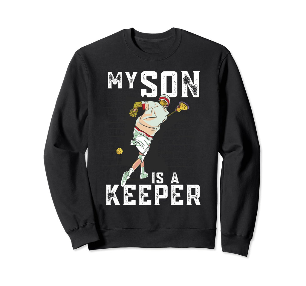 Lacrosse Goalie Mom Dad Lax Goalkeeper Sweatshirt - Trendy Graphic Unisex