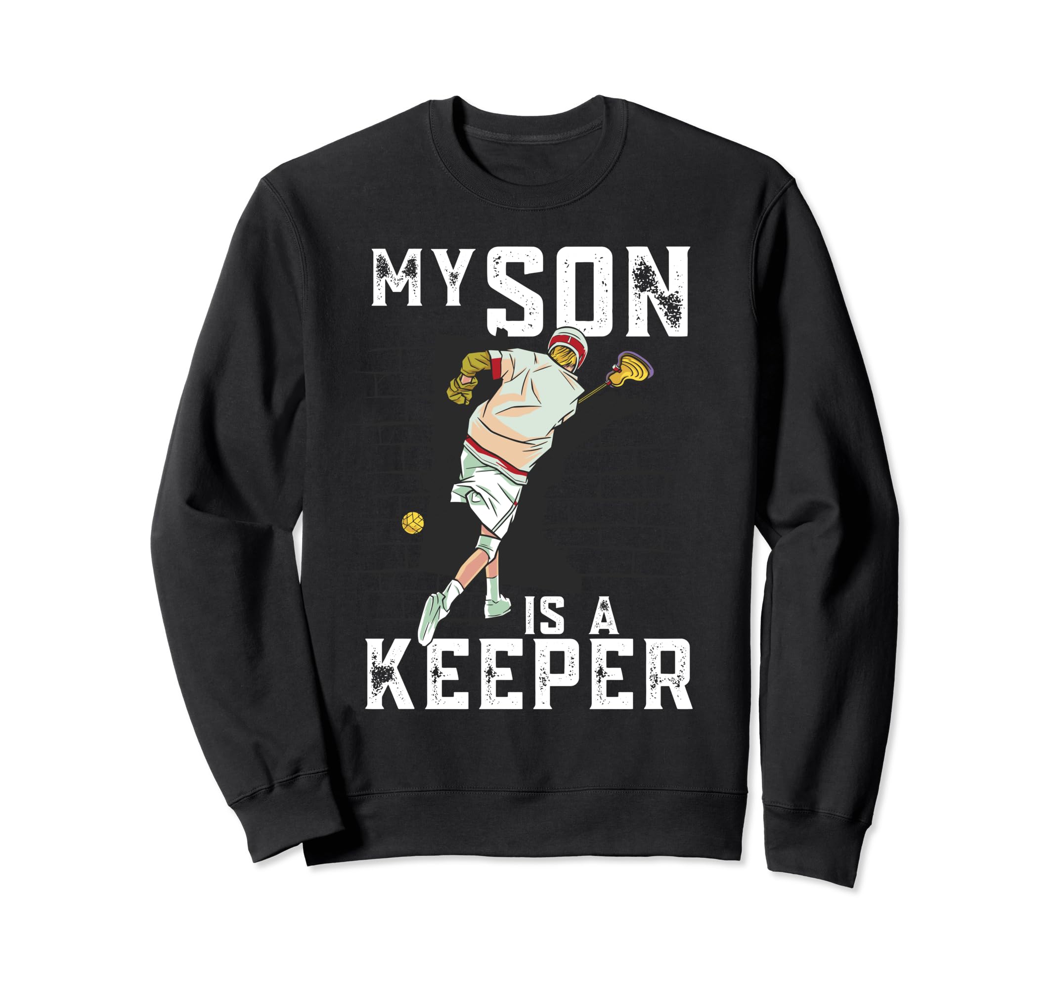 Lacrosse Goalie Mom Dad Lax Goalkeeper Sweatshirt - Trendy Graphic Unisex