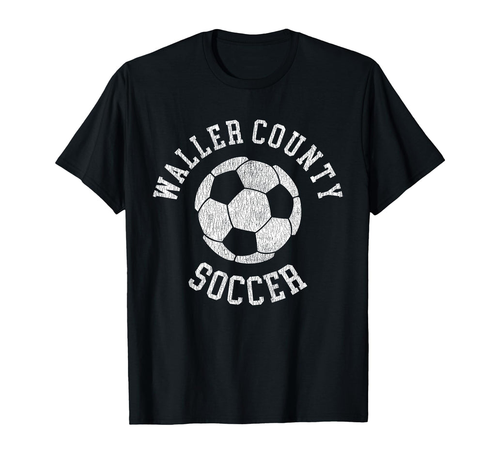 Waller County Soccer Distressed 90S T-Shirt - Graphic Print for Adults