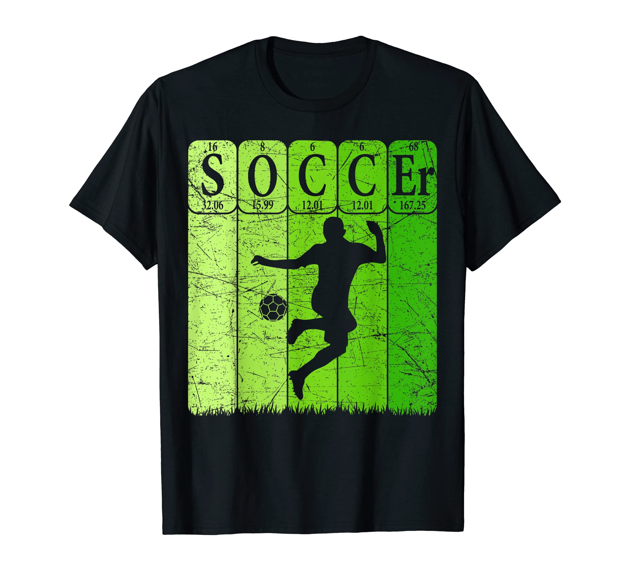 Soccer Periodic Table Elements Soccer T-Shirt - Minimalist Print Men Women