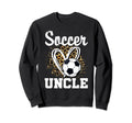 Soccer Uncle Leopard Heart Sweatshirt - Aesthetic Graphic for Adults