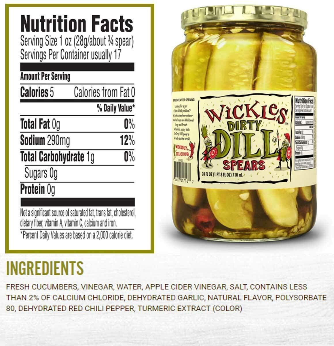 Wickles Dirty Dill Baby Dills 24 oz Pack of 6