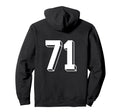 Number 71 Backside 80S 90S Team Jersey Hoodie - Unique Graphic Men Women