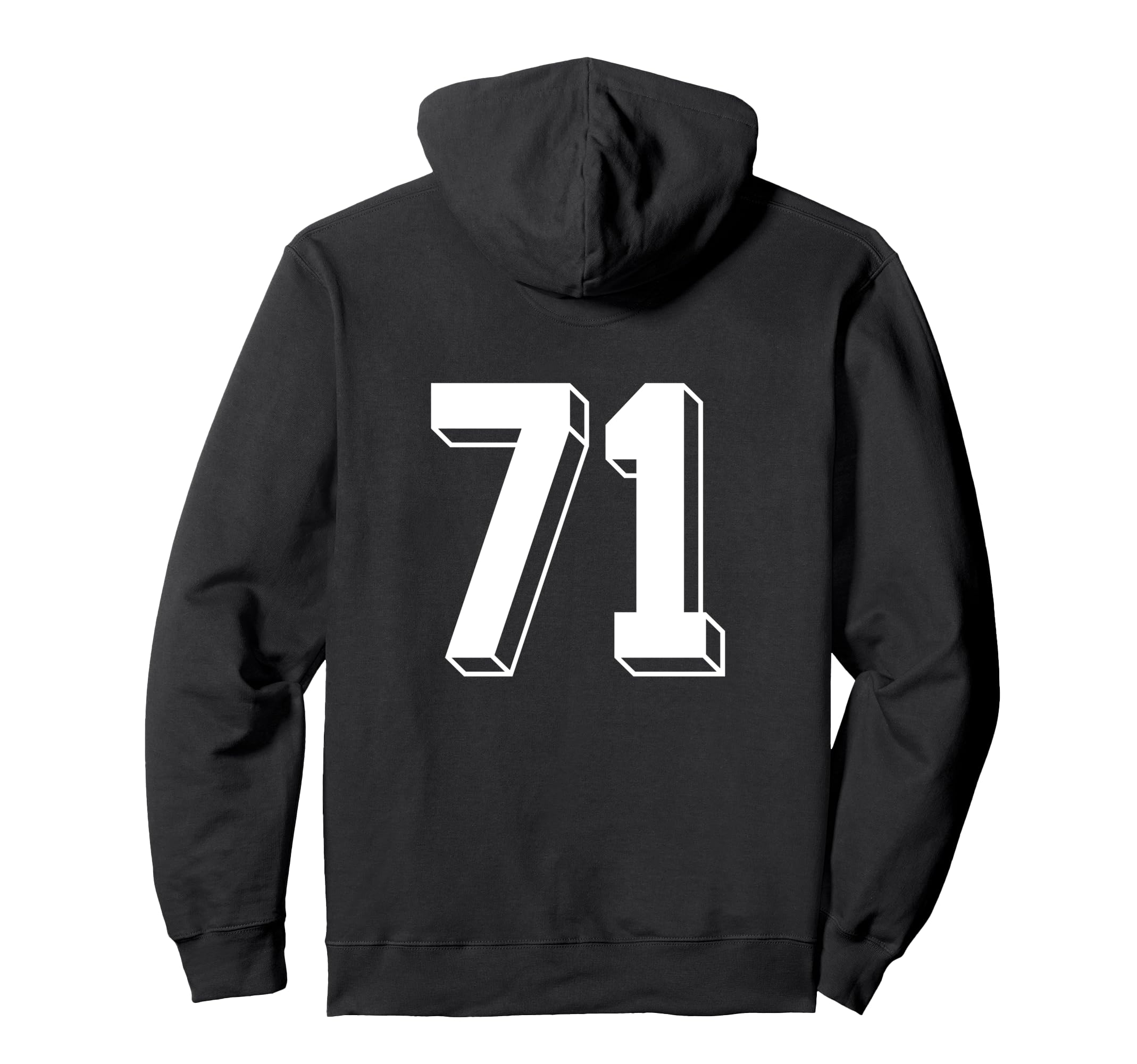 Number 71 Backside 80S 90S Team Jersey Hoodie - Unique Graphic Men Women